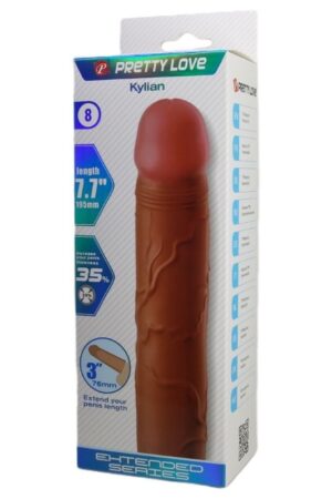 Kylian Gerçek Hissiyatlı Uzatıcı Penis Kılıfı Brown
