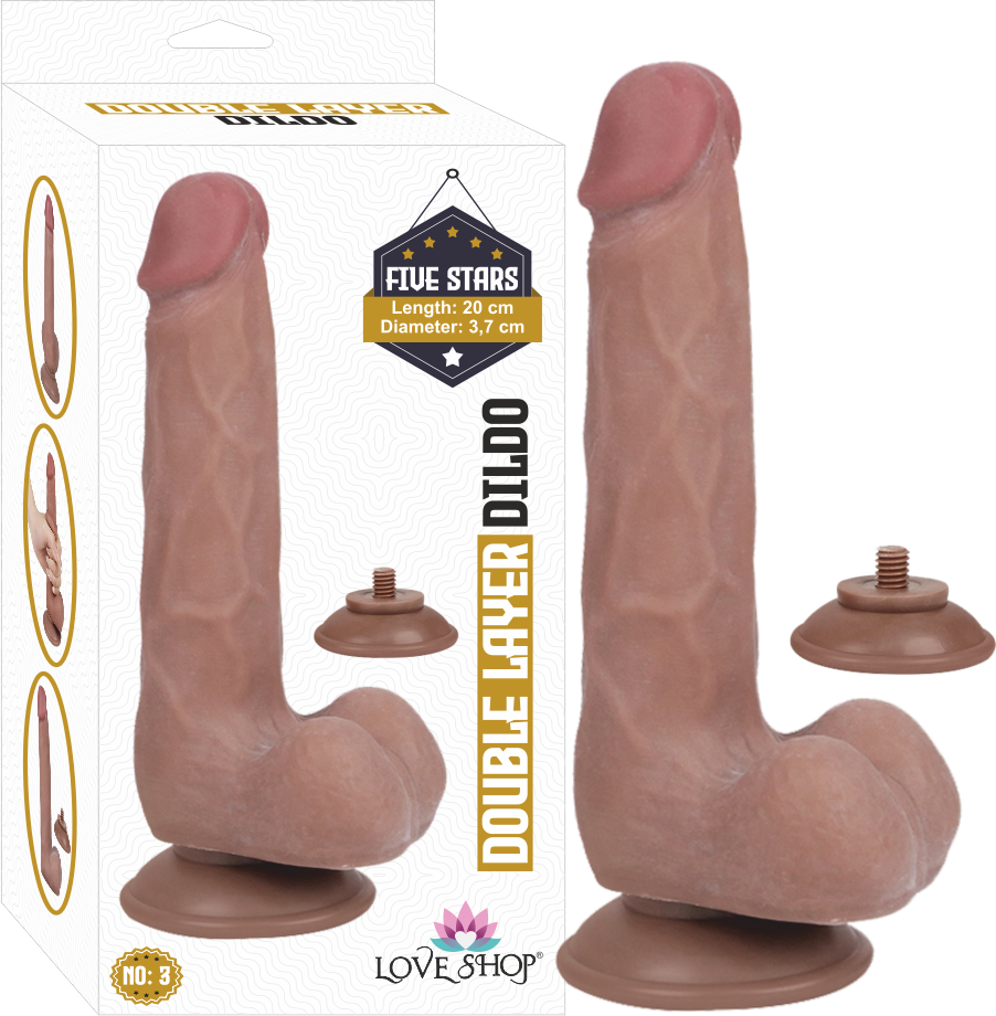DOUBLE LAYER DİLDO DERİ DOKULU