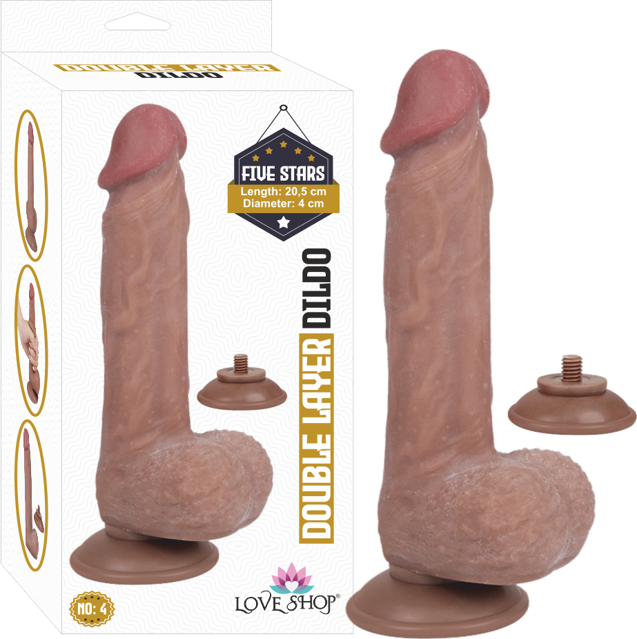 DOUBLE LAYER DİLDO DERİ DOKULU