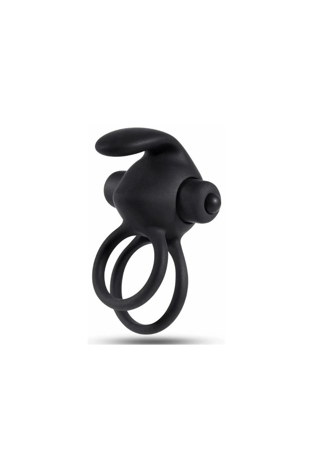 Titreşimli Rabbit Penis Halkası Siyah
