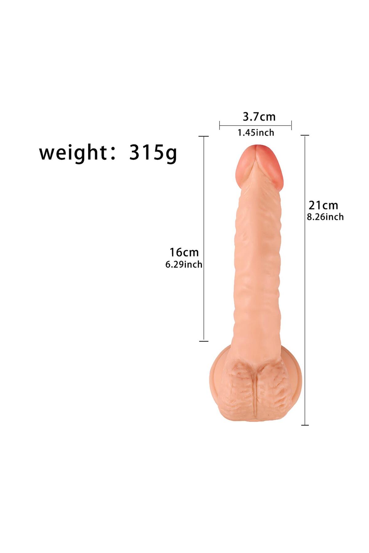 Belden Bağlamalı Realistik Dildo 17 cm - Görsel 3