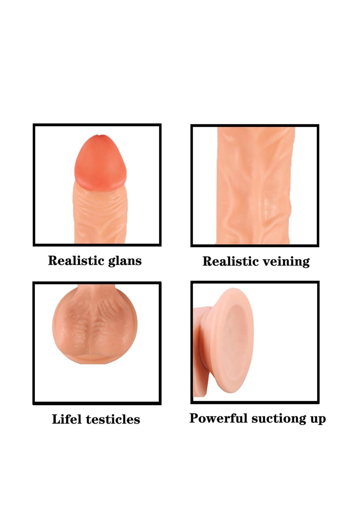 Belden Bağlamalı Realistik Dildo 17 cm - Görsel 4