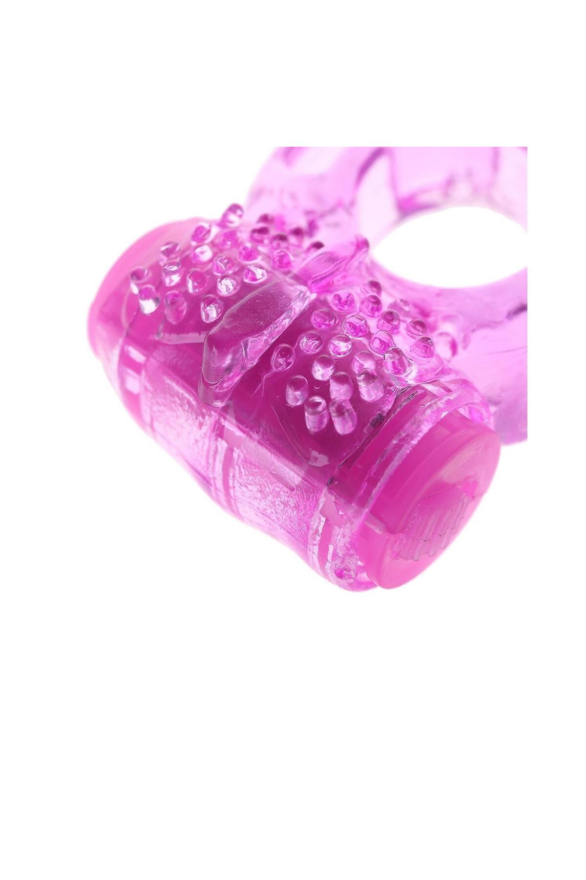 Titreşimli Pembe Silikon Penis Halkası - Görsel 3