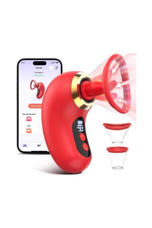 APP Kontrollü Emişli Ve Dilli Vibratör – Dijital Ekranlı, Sessiz, Su Geçirmez