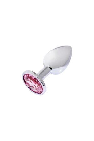 Metal Elmas Taşlı Anal Plug Rose Küçük Boy