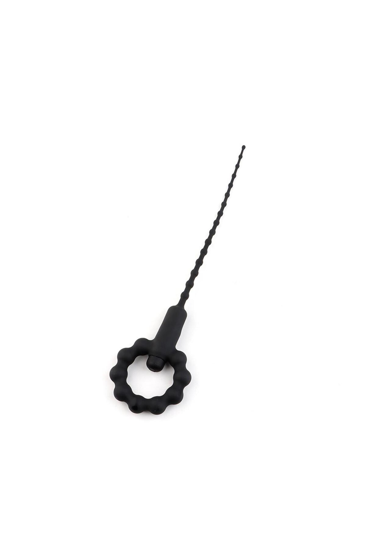 Titreşimli Boğumlu Penis Plug Siyah