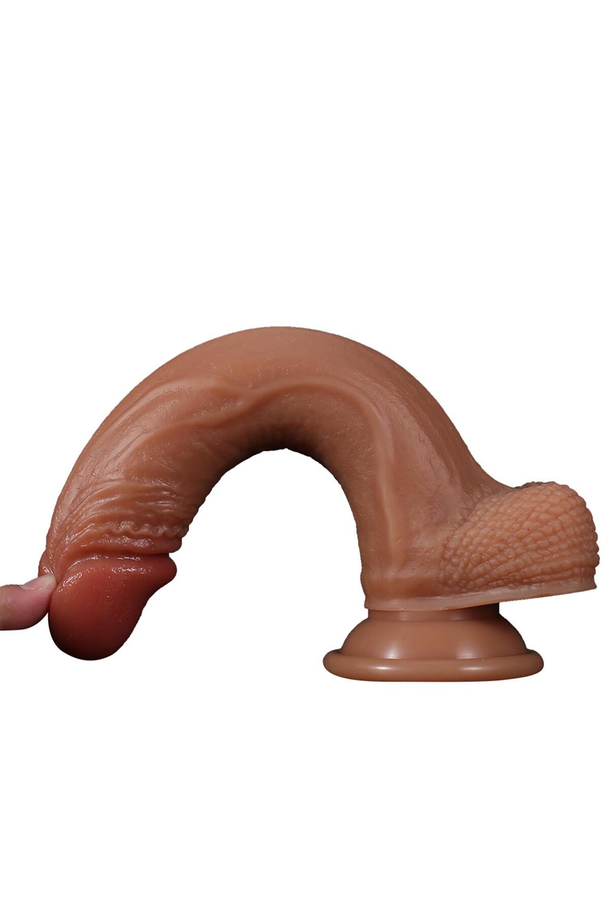 Realistik Dildo Esmer 21,5 cm - Görsel 4