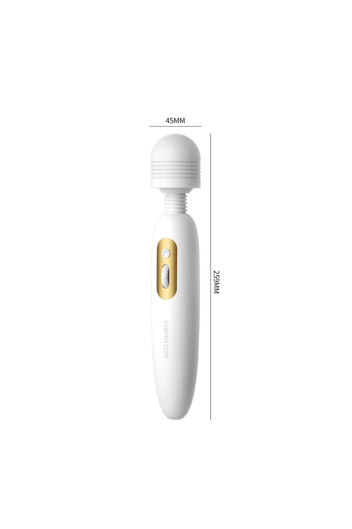 Modern Masaj Wand Vibratör Beyaz - Görsel 3