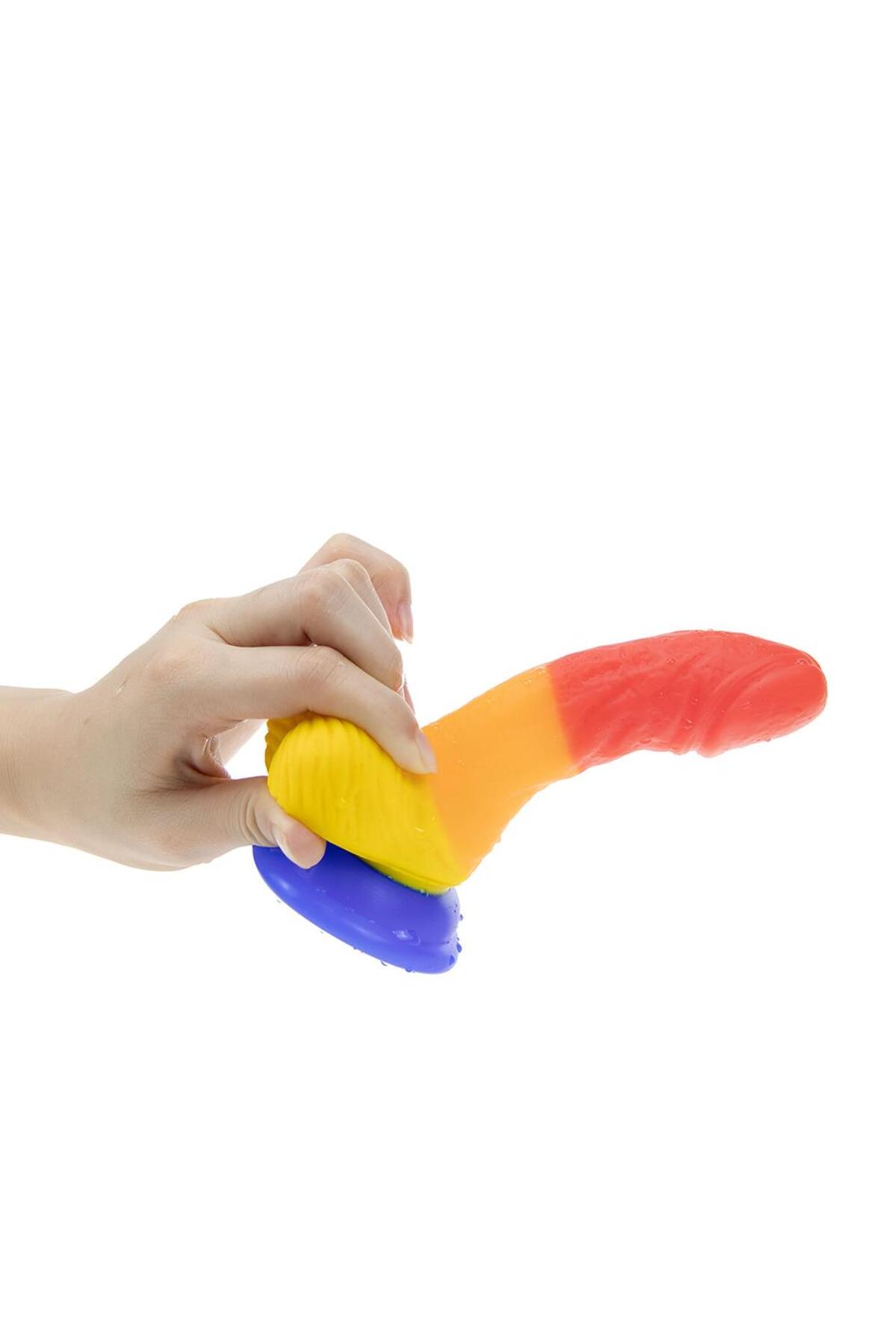 Gökkuşağı Realistik Dildo 12cm - Görsel 4