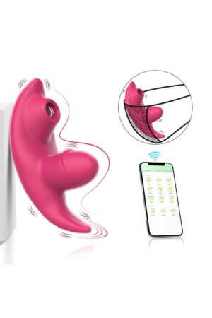 Akıllı Telefon Uyumlu Manyetik Şarjlı Çift Motorlu Vibratör Rose – G Noktası ve Klitoris Uyarıcı