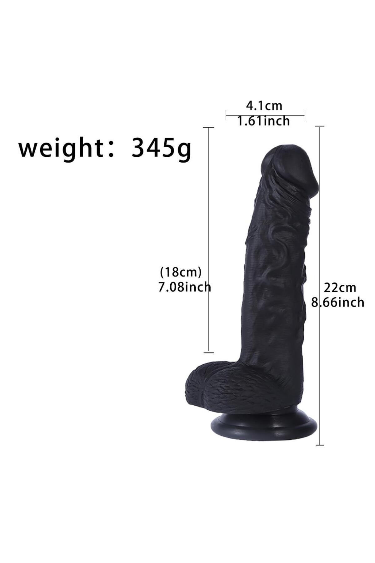Siyah Realistik Dildo – 22 Cm - Görsel 4