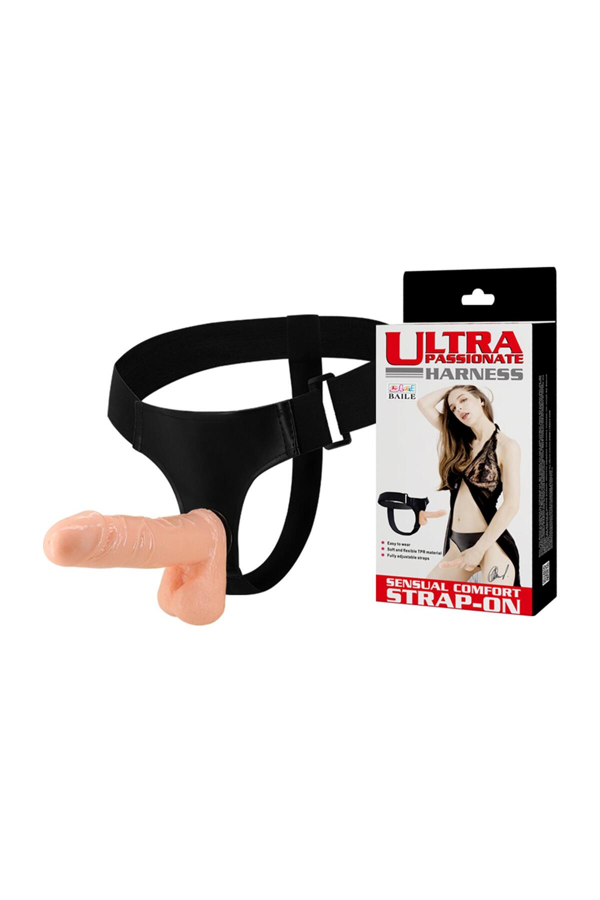 Baile Ultra Passionate Ayarlanabilir Strap-On Harness Dildo 17,5 cm