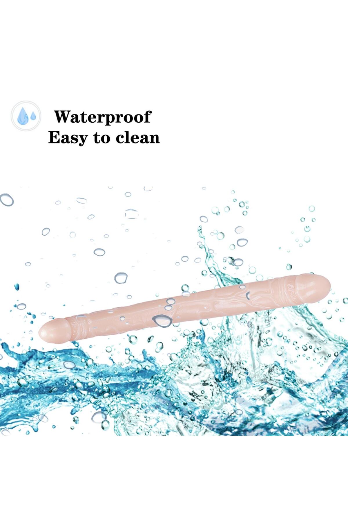 Çift Uçlu Realistik Dildo – 38 cm - Görsel 3