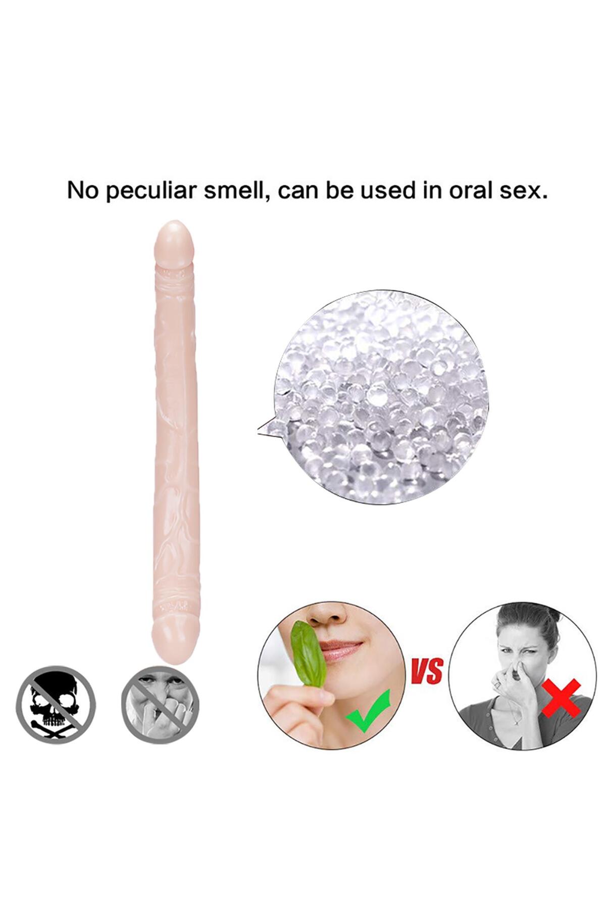 Çift Uçlu Realistik Dildo – 38 cm - Görsel 5