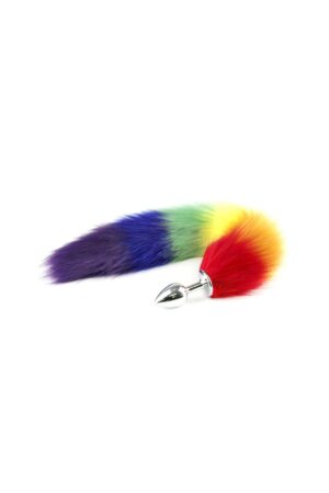 Tilki Kuyruk Anal Plug Rainbow