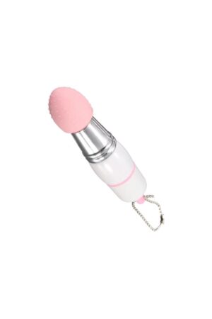 Mini Anahtarlık Vibratör – 3 Başlıklı Kompakt Masaj Cihazı Beyaz