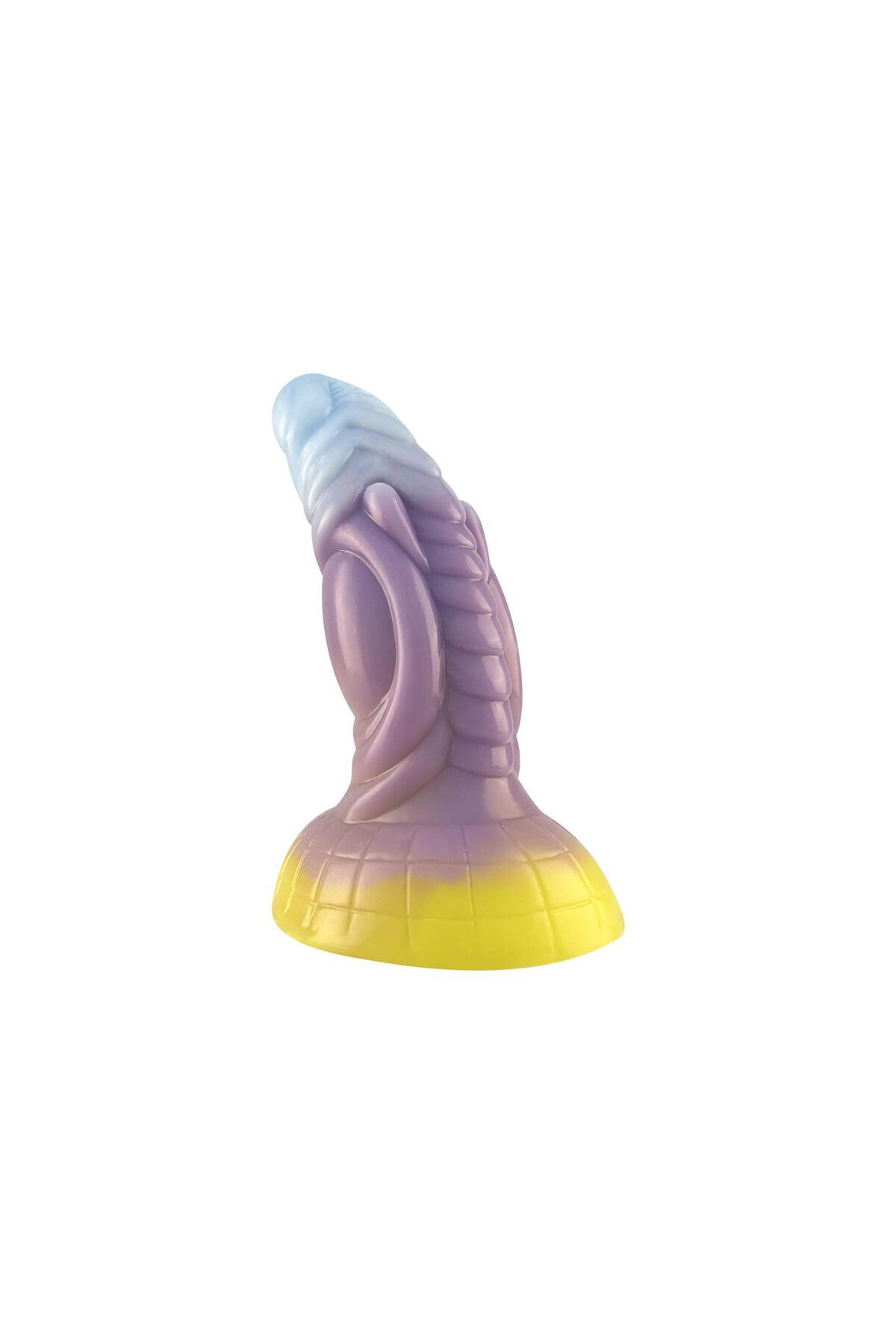 Fantastik Renkli Ejderha Dildo – Yumuşak Silikon, Ergonomik ve Gerçekçi Dokulu - Görsel 3