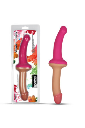 32 CM Ultra Yumuşak Esnek Çift Taraflı Realistik Dildo Pembe - Holy Dong Premium Silicone