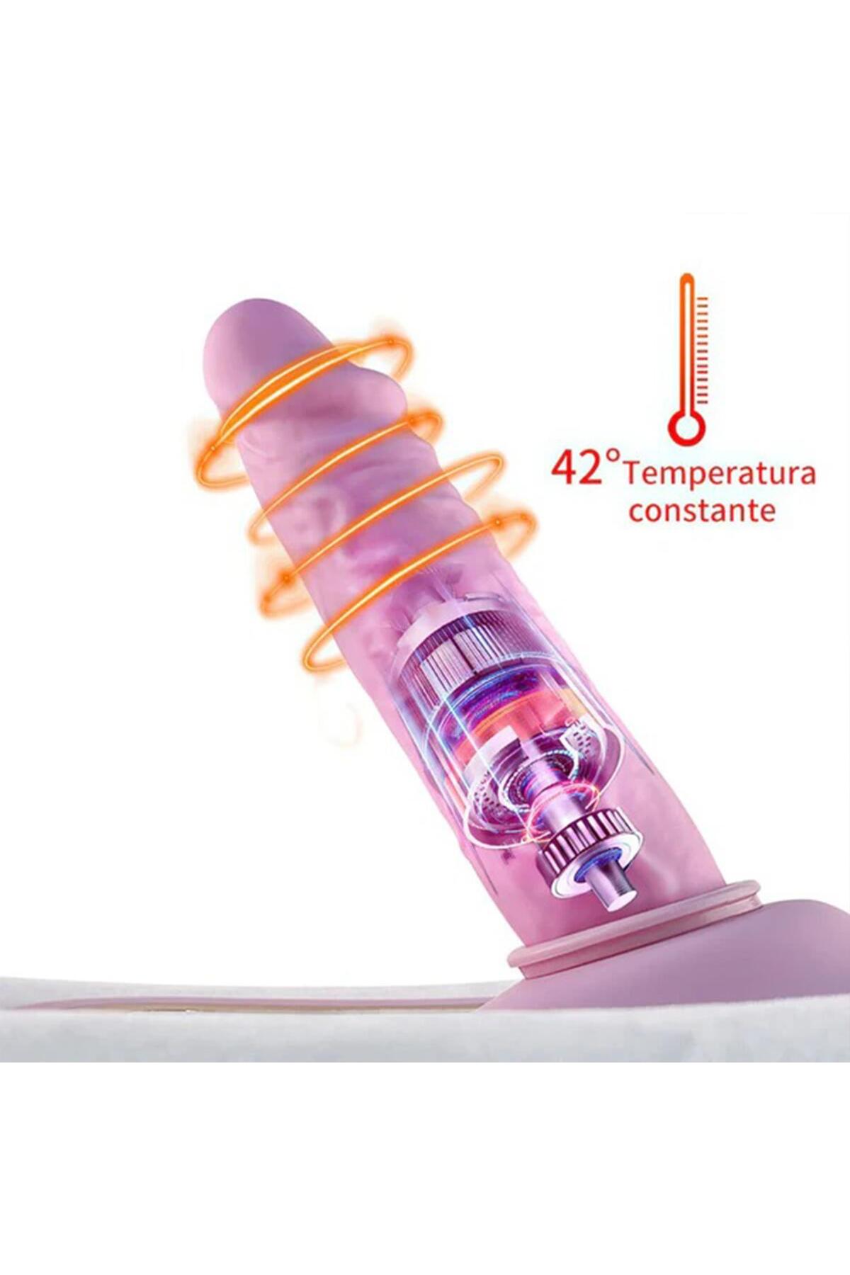 Peluş Tilki Görünümlü Hareketli Isıtmalı Dildo Vibratör - Görsel 5