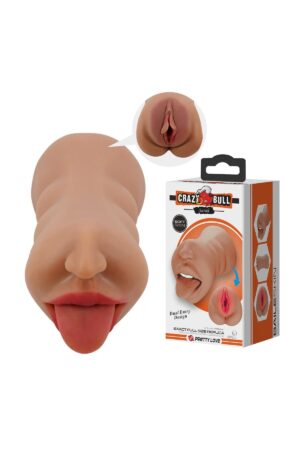 Crazy Bull Sarah Soft Skin Premium Çift Kanallı Mastürbatör 18 cm