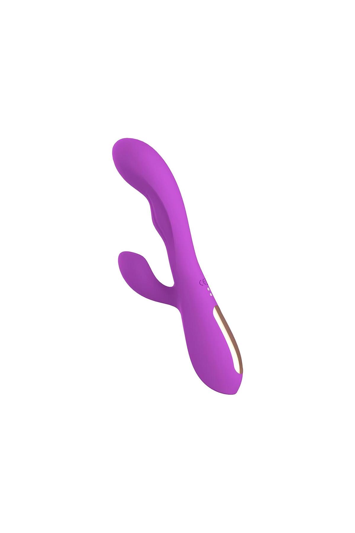 Modern Uyarıcılı Rabbit Vibratör Mor - Görsel 2