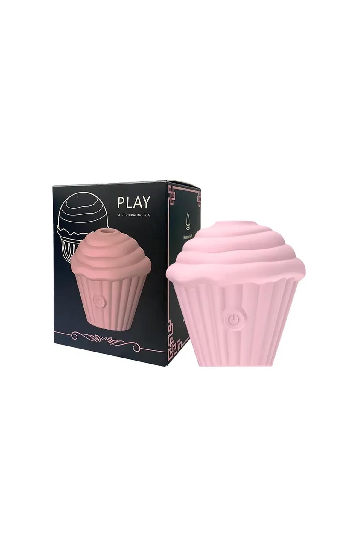 Cupcake Tasarımlı 5 Modlu Şarjlı Klitoral Uyarıcı Pembe