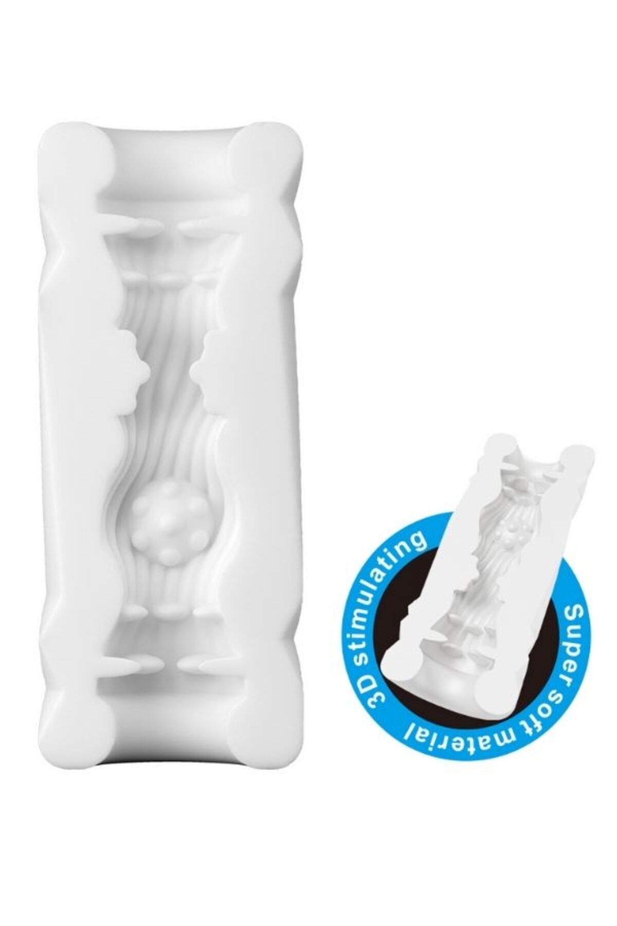 Super Soft Material 3d Stimulating Kola Kutusu Şeklinde Mastürbatör Mavi