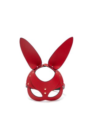 Deri Tavşan Maske Kırmızı