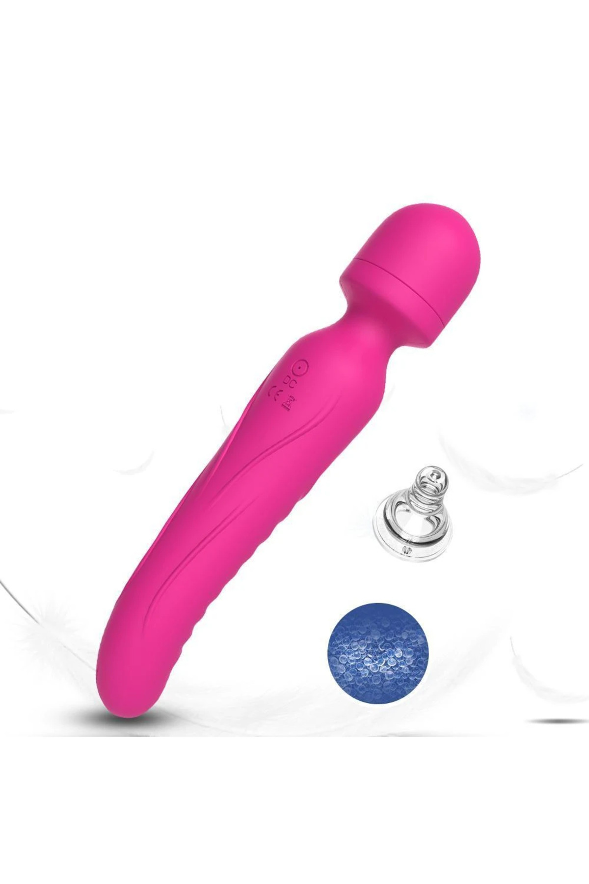 CHOBE Isıtmalı Çift Titreşim Motorlu Klitoris ve G Nokta Wand Vibratör - Pembe - Görsel 7
