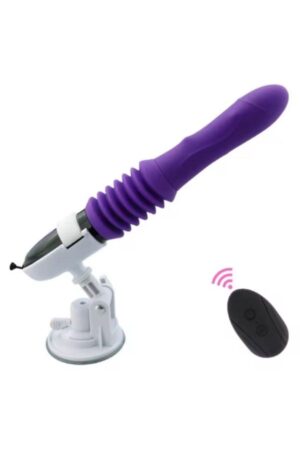 Telescopic Uzaktan Kumandalı dildo Makinesi Vibratörü