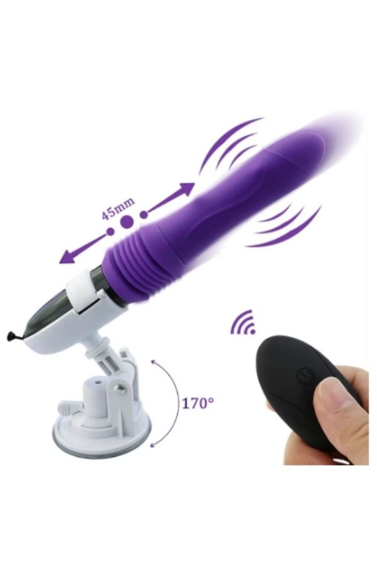 Telescopic Uzaktan Kumandalı dildo Makinesi Vibratörü - Görsel 3