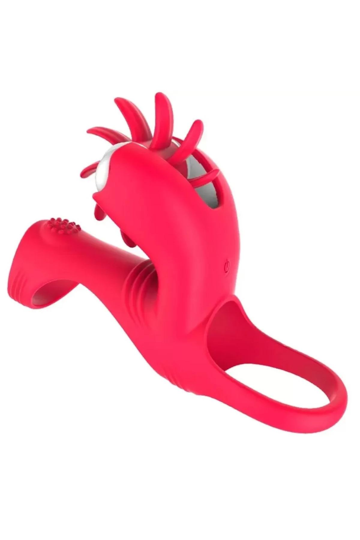 GUIMI Dönebilen Dil Hareketli Klitoris ve G-Spot Uyarıcı Testis ve Penis Halkası - Pembe - Görsel 2