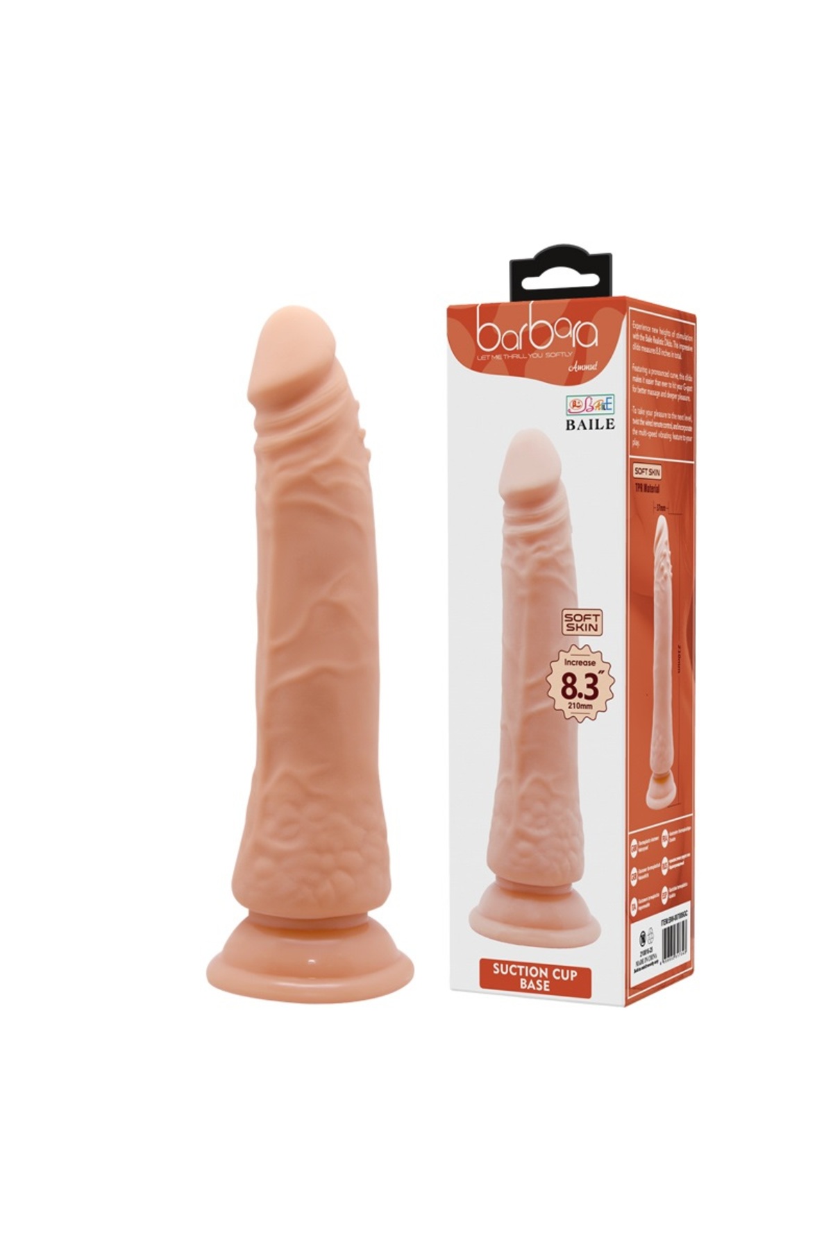 Vantuzlu Realistik Penis Kıkırdaklı Anal Dildo Penis