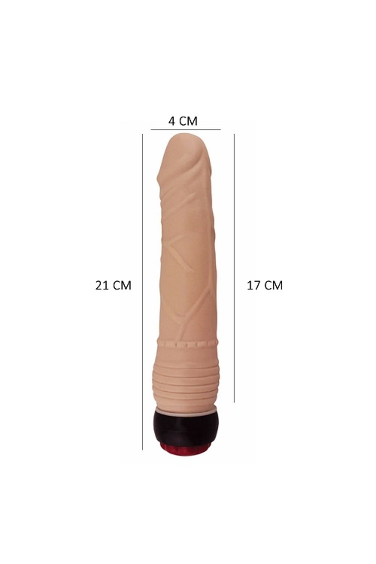 Dong 21 CM Titreşimli Vibratör Kalın Realistik Dildo - Görsel 4