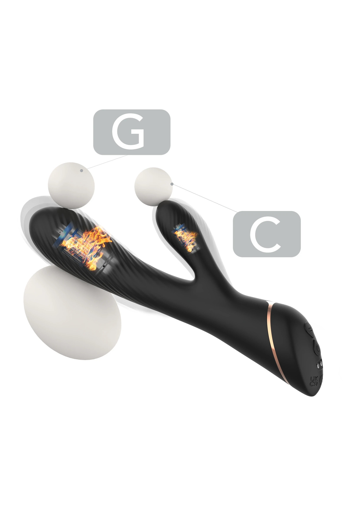 PRIME TOYS Spiry Şarjlı Tırtıklı G Nokta ve Klitoris Uyarıcı 2 in 1 Vibratör - Görsel 2