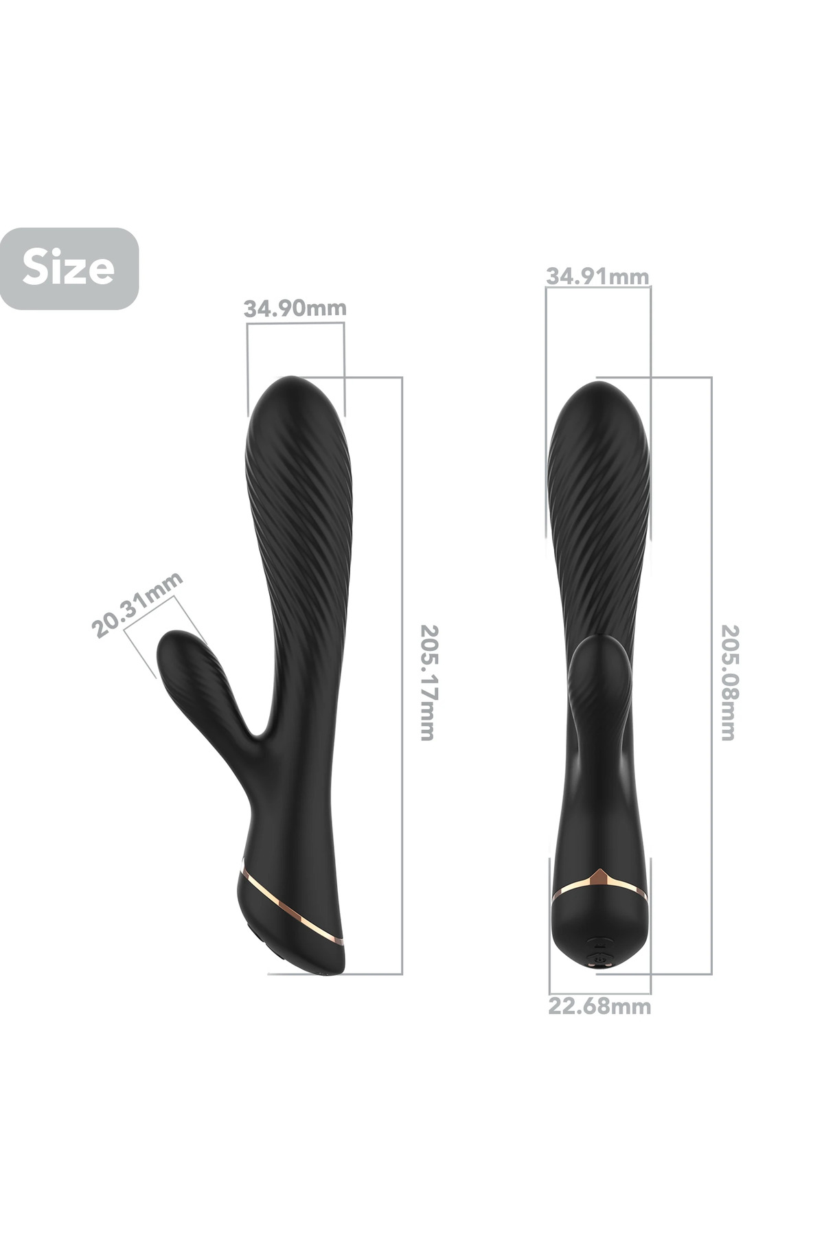 PRIME TOYS Spiry Şarjlı Tırtıklı G Nokta ve Klitoris Uyarıcı 2 in 1 Vibratör - Görsel 7