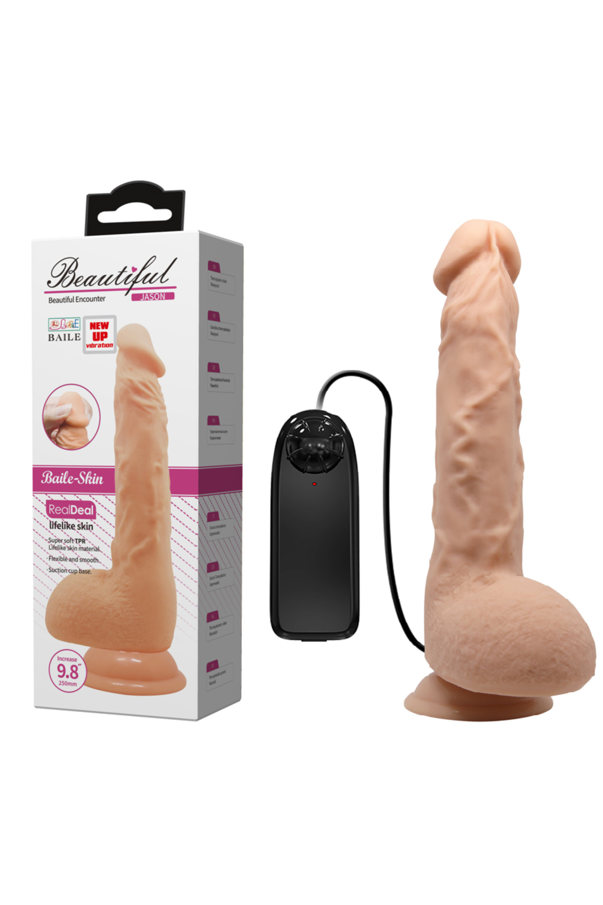 25 Cm Titreşimli Vantuzlu Gerçekçi Realistik Dildo Penis