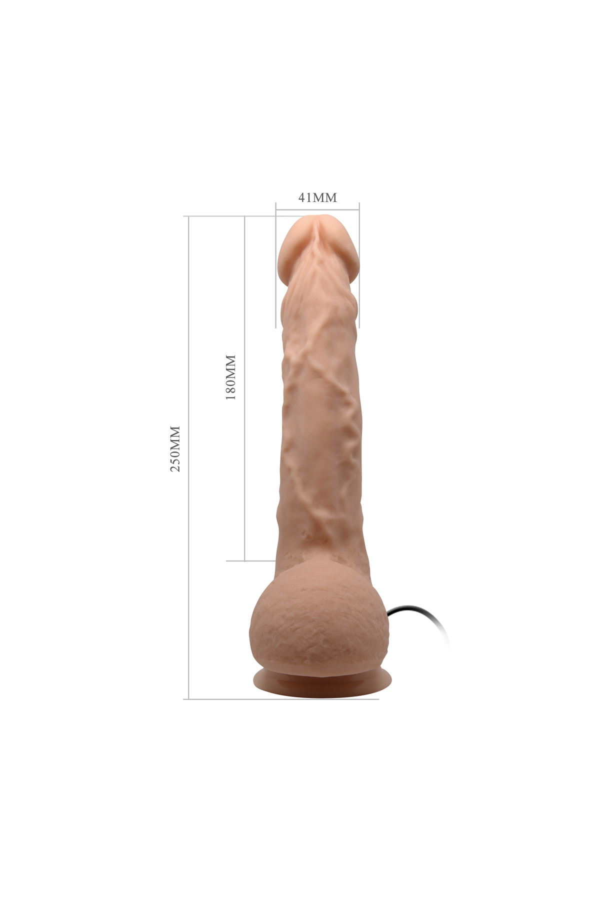 25 Cm Titreşimli Vantuzlu Gerçekçi Realistik Dildo Penis - Görsel 4