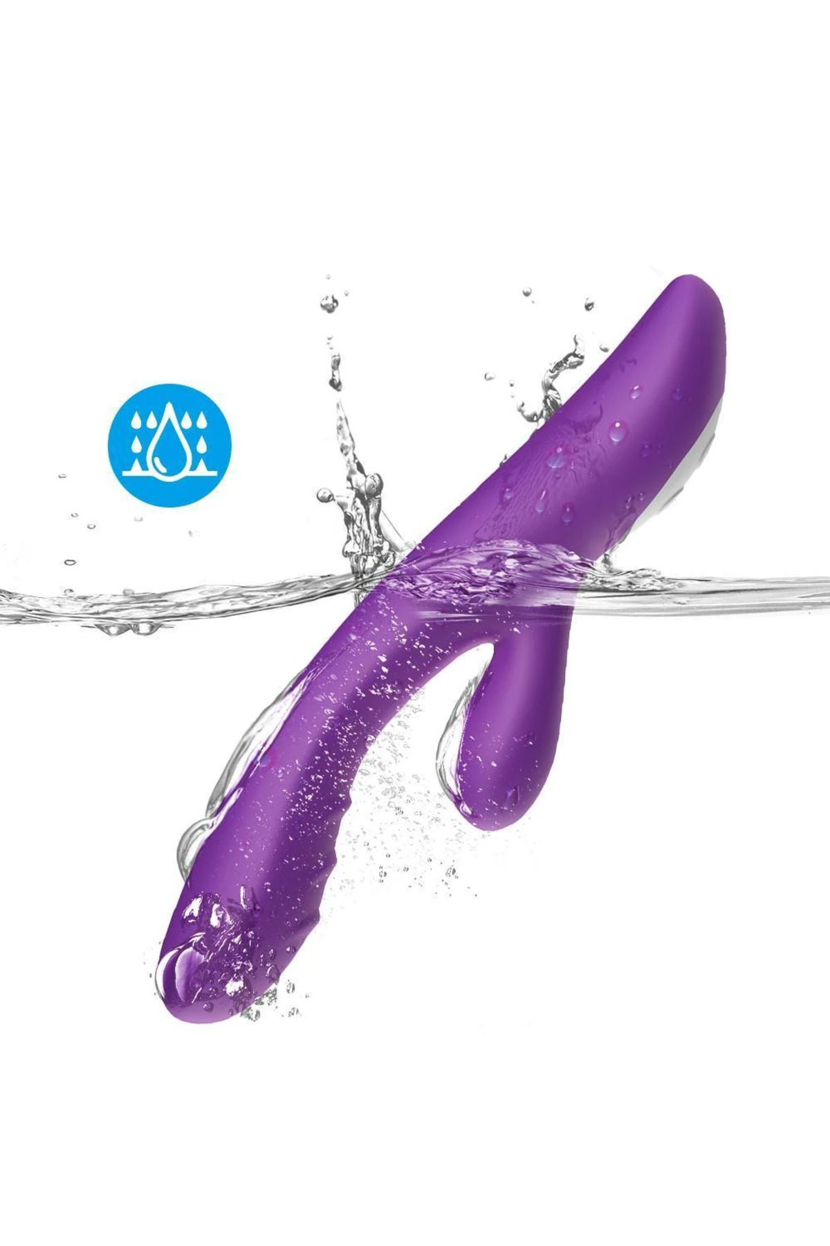 PRIME TOYS Spark Isıtmalı Klitoris ve G Spot Uyarıcı 2 in 1 Rabbit Vibratör - Mor - Görsel 7