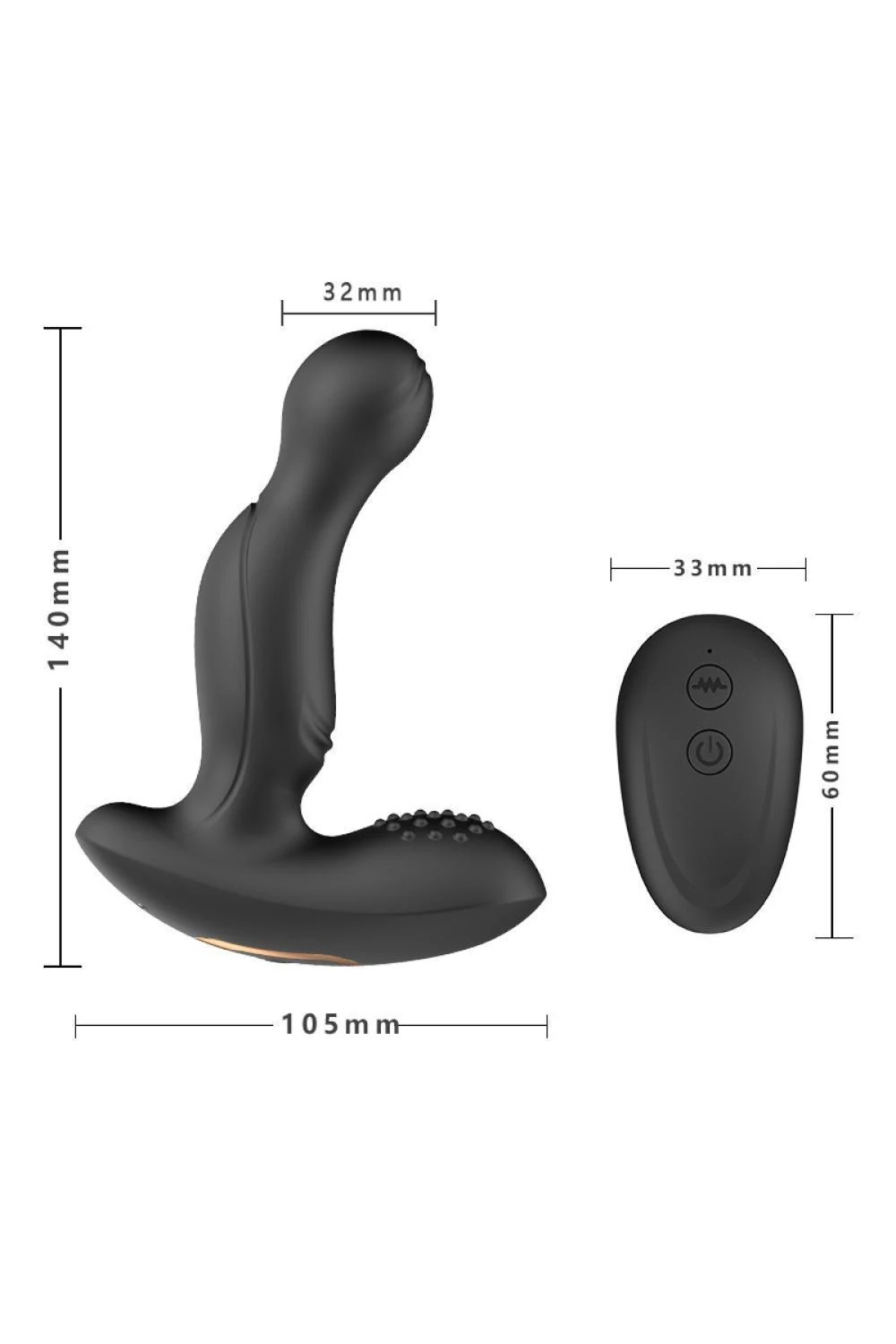 TERE Kablosuz Kumandalı 30° Açılı Perine ve Uyarıcı 3 in 1 Vibratör - Görsel 7