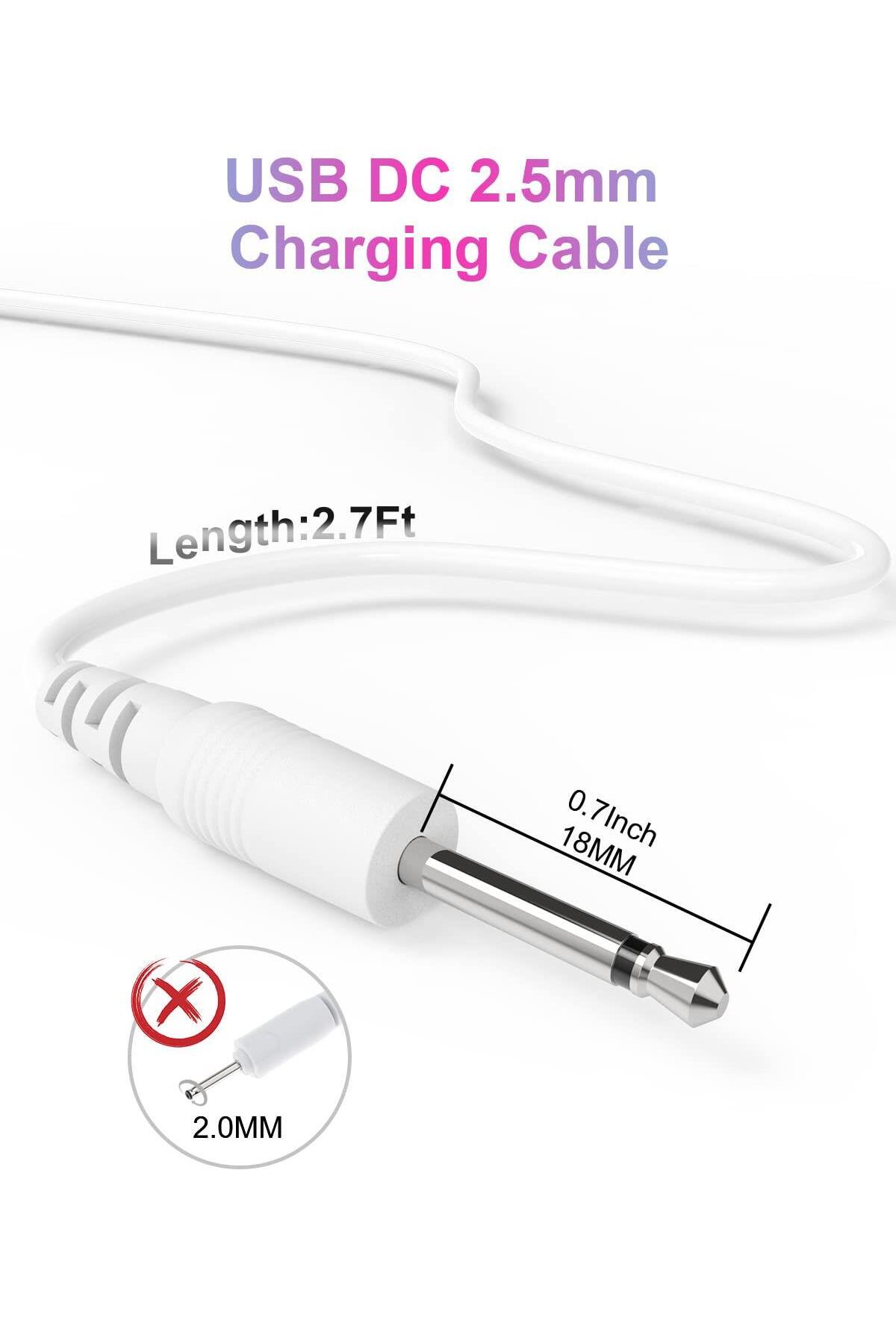 Vibratör İçin DC Uçlu USB Şarj Kablosu 30 cm - Görsel 3