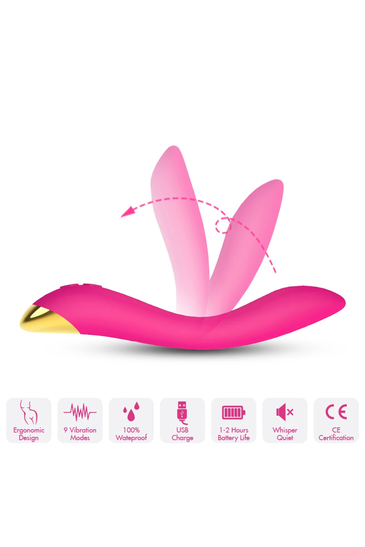 PRIME TOYS Flamingo Şarjlı Esnek G Spot Uyarıcı Çok Açılı Vibratör - Pembe - Görsel 3