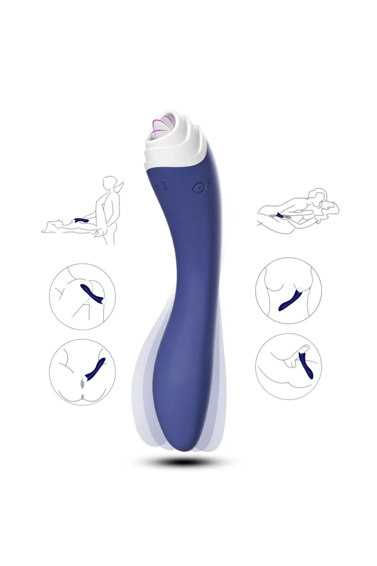 FAIRYLAND 9+9 Modlu Klitoris ve G-Spot Uyarıcı 2 in 1 Dil Vibratör - Saxe
