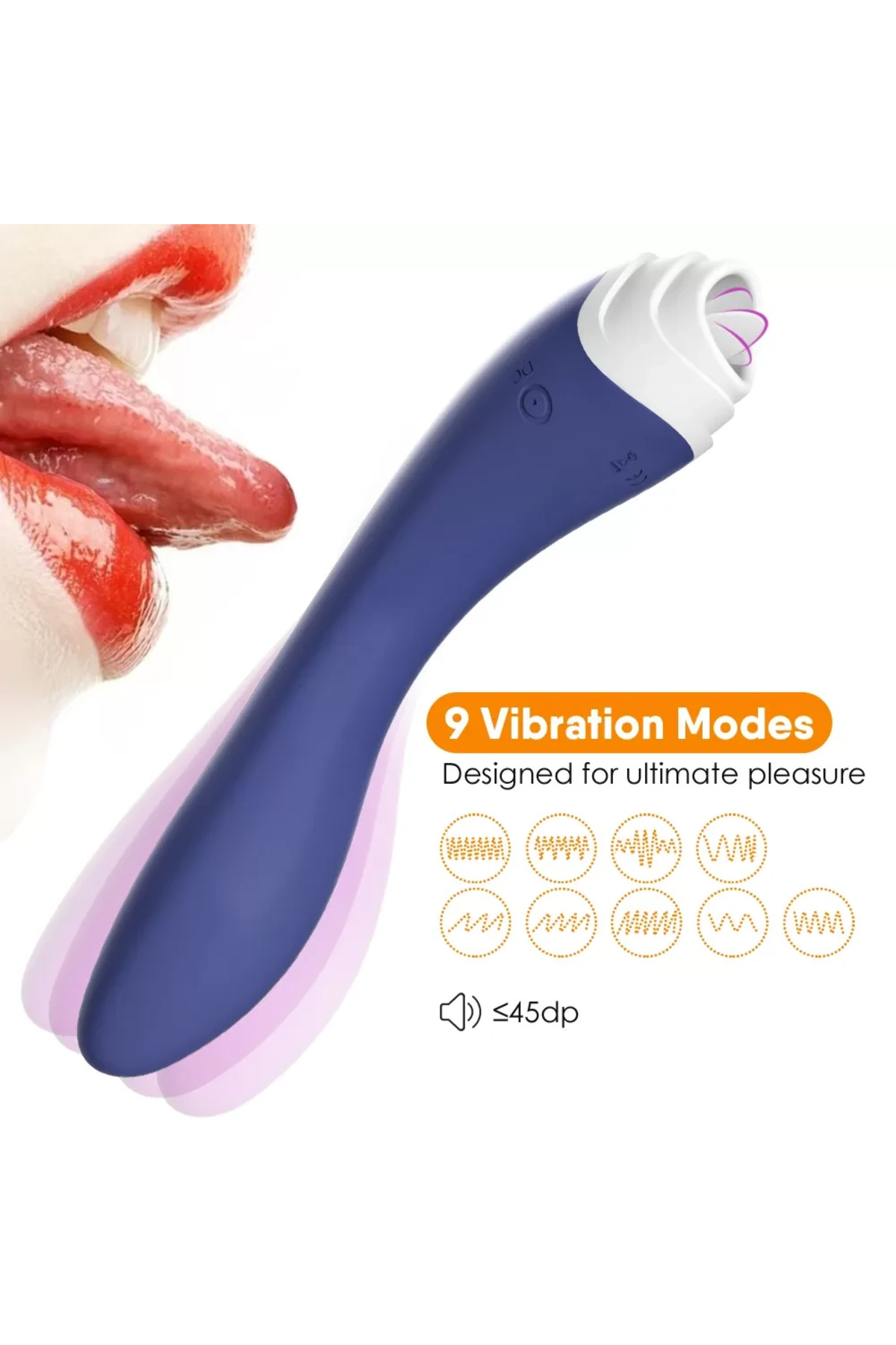 FAIRYLAND 9+9 Modlu Klitoris ve G-Spot Uyarıcı 2 in 1 Dil Vibratör - Saxe - Görsel 2