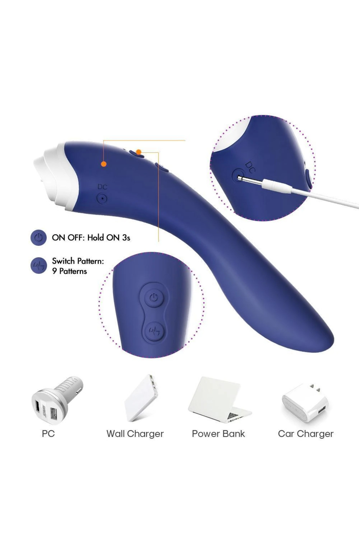 FAIRYLAND 9+9 Modlu Klitoris ve G-Spot Uyarıcı 2 in 1 Dil Vibratör - Saxe - Görsel 7
