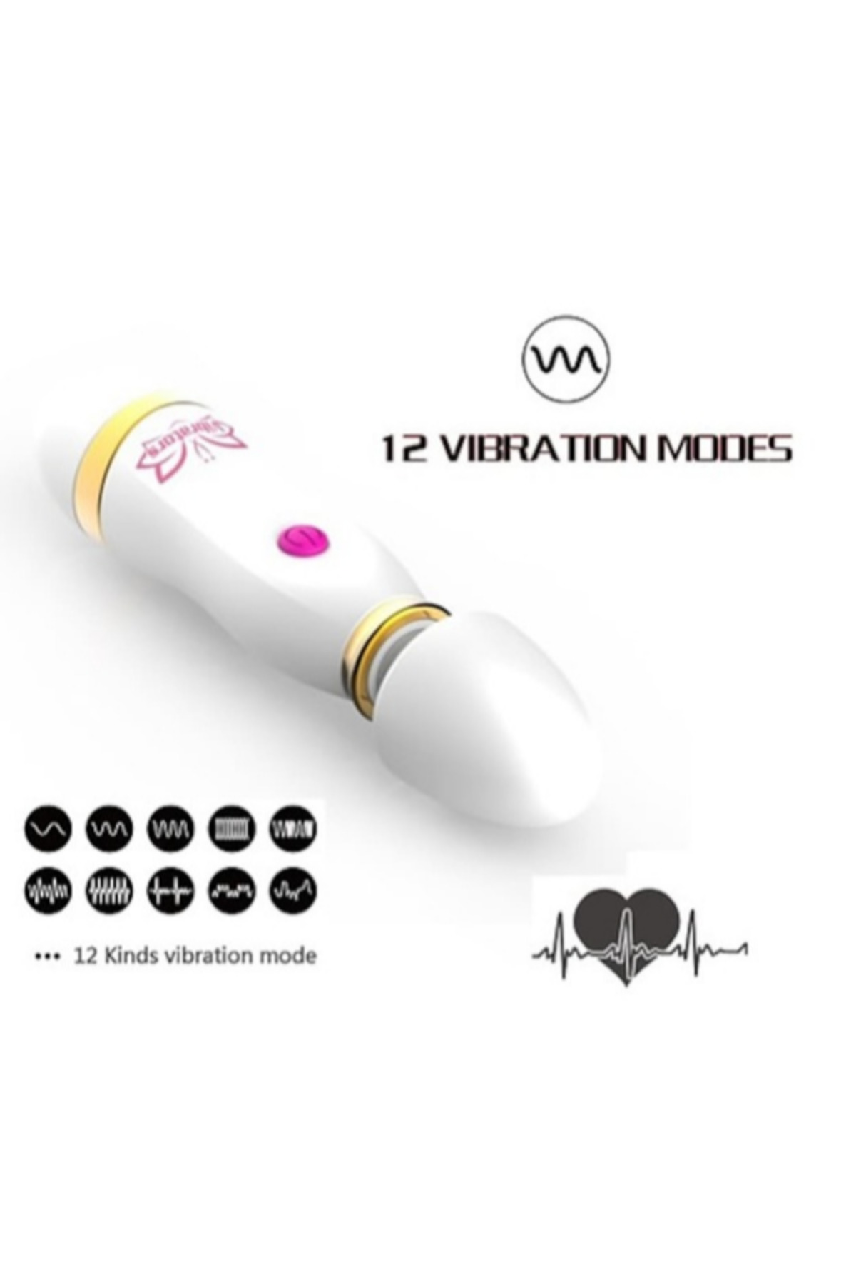 Titreşimli Vajina Klitoris Stimülatörü G-Spot Vibratör Beyaz - Görsel 2