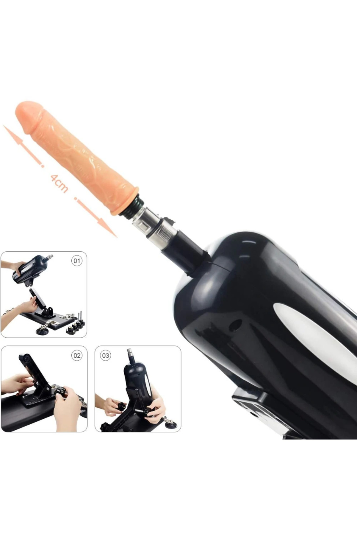 Geliştirilmiş Tam Otomatik Sex Makinesi Çıkar-Tak Teleskopik İleri Geri Hareketli Dildo Vibratör - Görsel 2