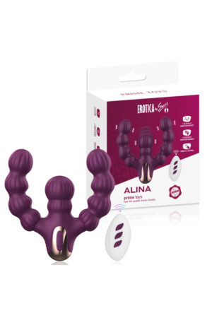 PRIME TOYS Alina Şarjlı Uzaktan Kumandalı İleri Geri Hareketli Yeni Nesil Kadın Çift Vibratörü