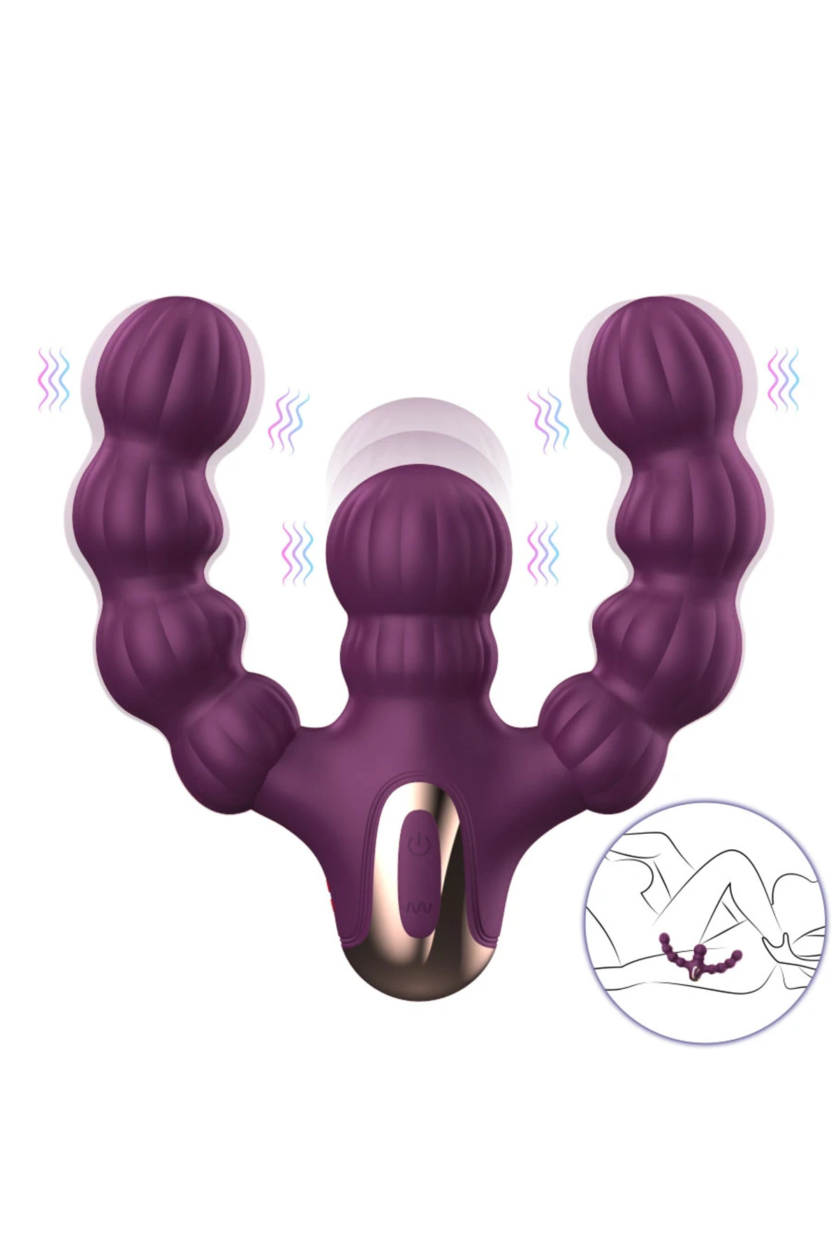 PRIME TOYS Alina Şarjlı Uzaktan Kumandalı İleri Geri Hareketli Yeni Nesil Kadın Çift Vibratörü - Görsel 2