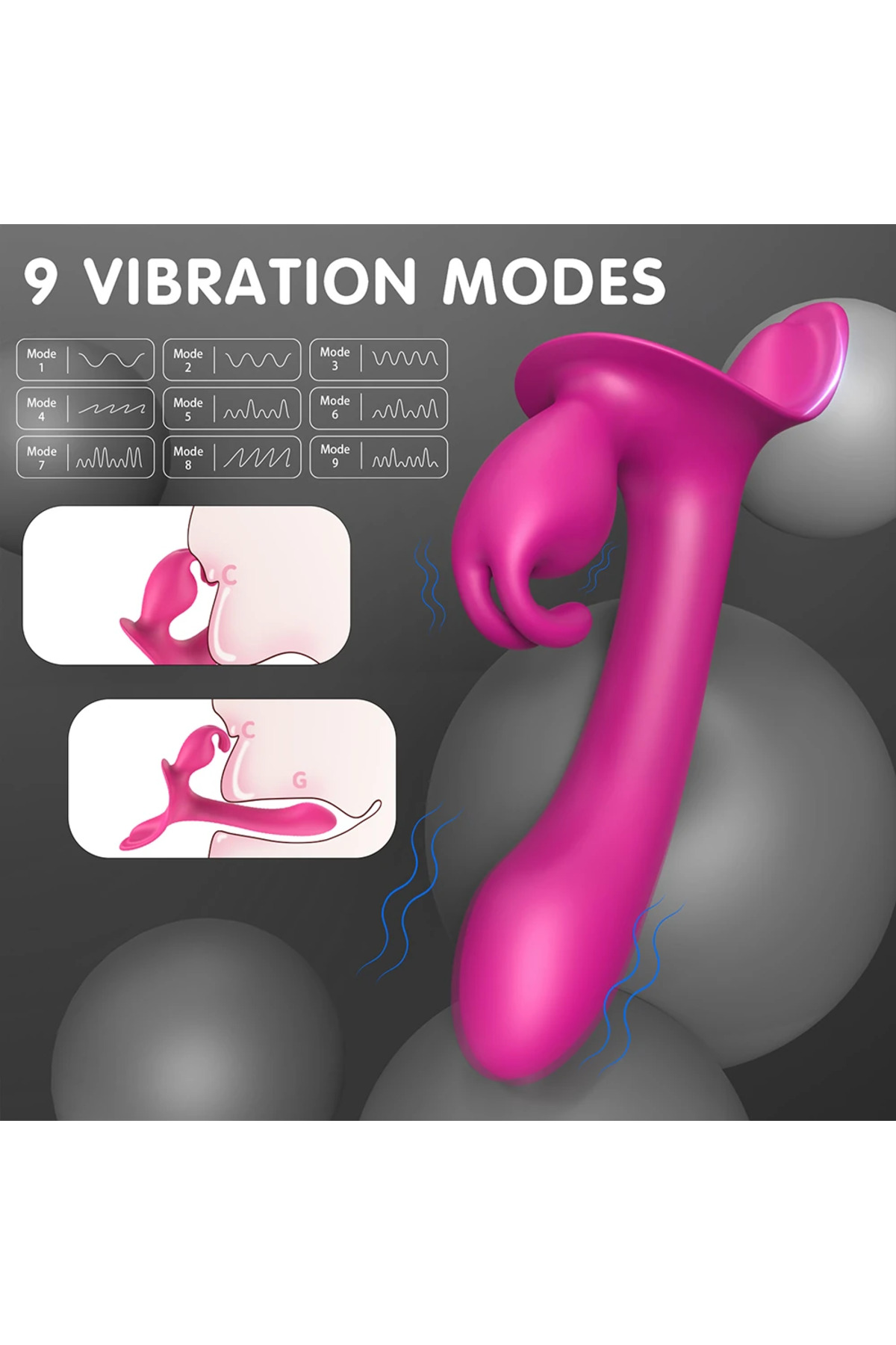 Lord Rabbit Şarjlı G Nokta ve Klitoris Uyarıcı Vibratör Strapless Strap On 2 in 1 Vibratör - Görsel 2